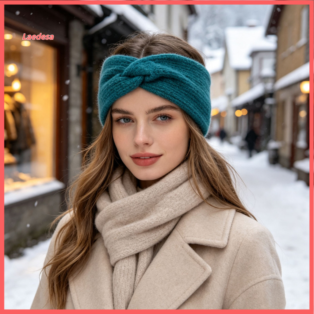 Cozy Ear Protection for Skiing Warm Warmer for Weather Women’s Winter Knitted Headband Thick Twist Knot Head Wrap for