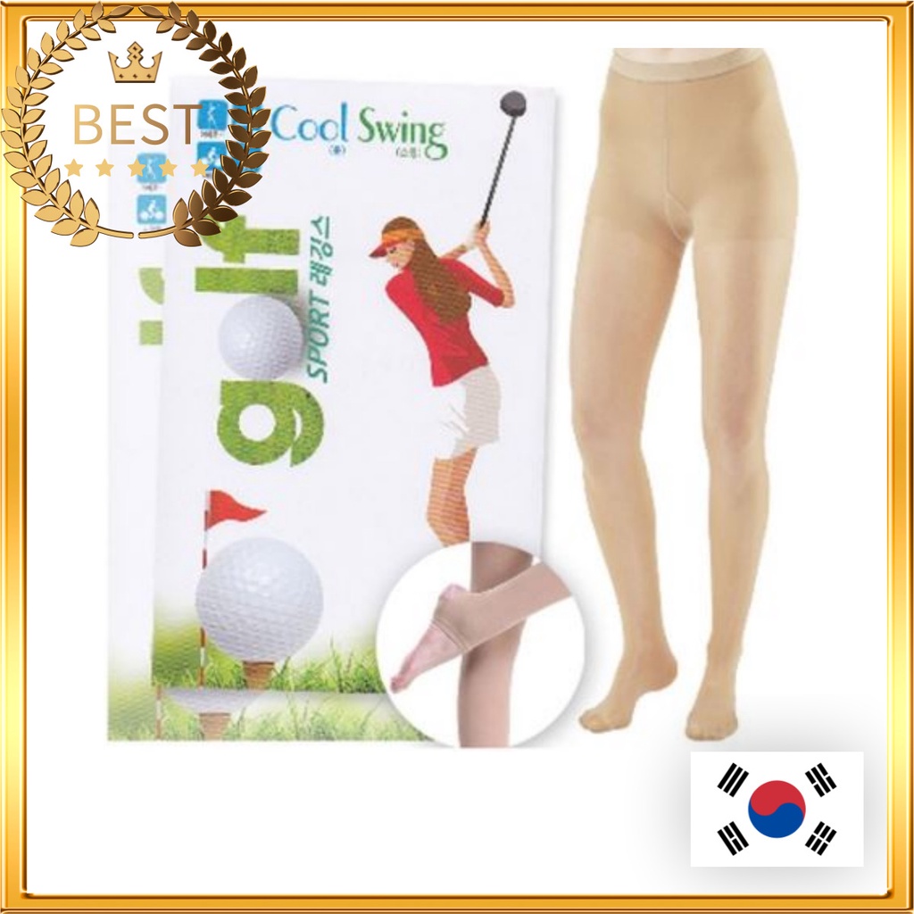 [Cool Swing] Meias de golfe esportivas femininas Cool Ice com proteção UV │Compressão de perna │OU Meias-calças de compressão esportivas femininas Coolswing verão primavera outono inverno Cool Ice Women's Sports UV Protection Golf Stockings Leggings