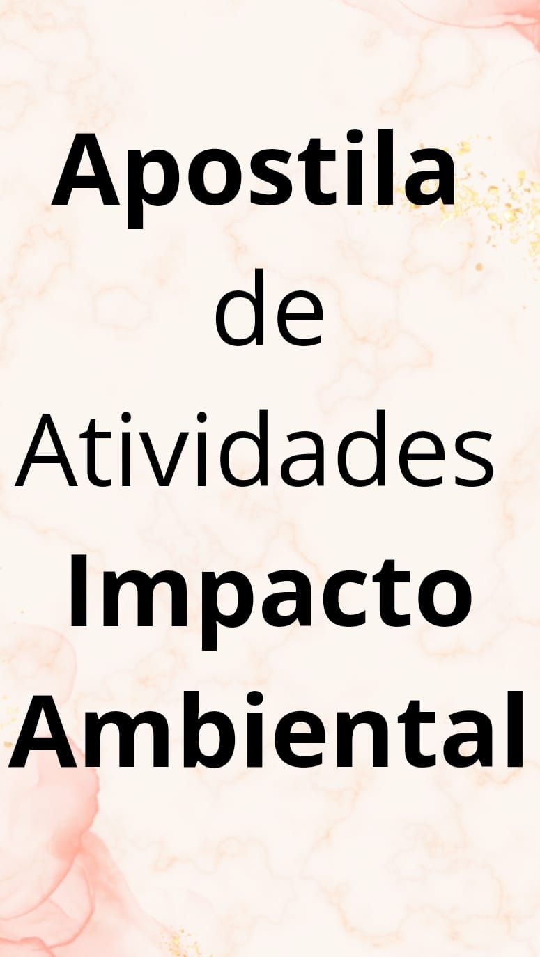 APOSTILA DE ATIVIDADES IMPACTO AMBIENTAL
