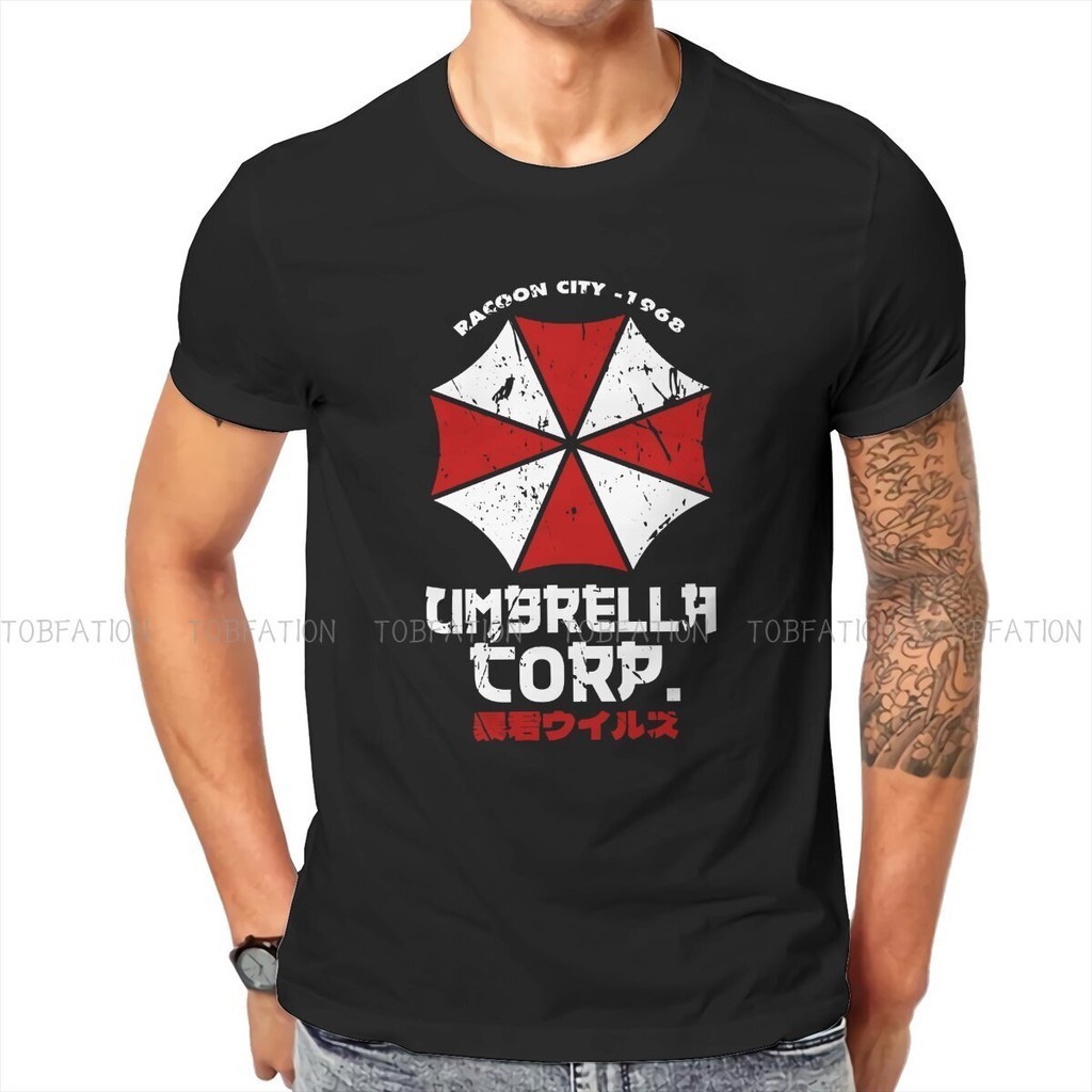 Umbrella Corporation Crewneck Camisetas 1968 Distintivo Homme Camiseta Nova Tendência Roupas 6XL