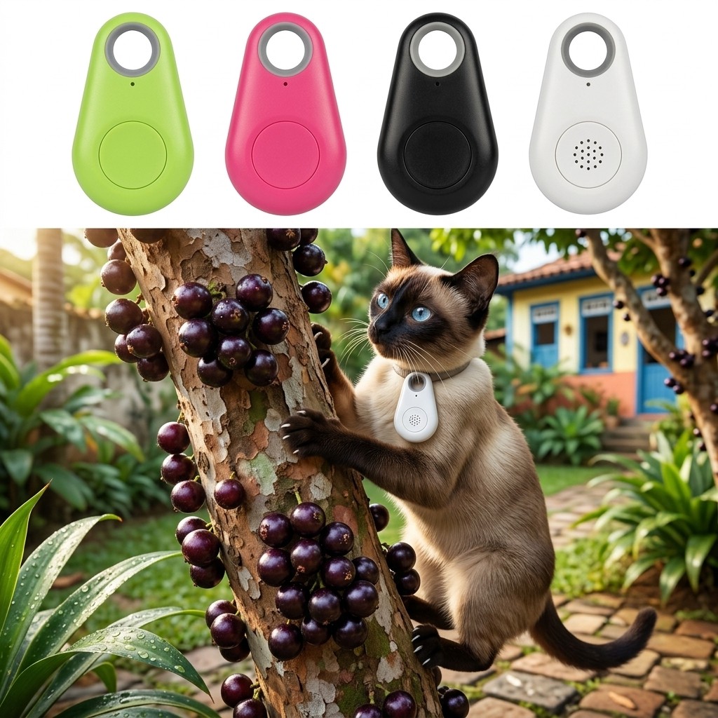 Rastreador Bluetooth para Animais de Estimação Tag Localizadora Chaveiro