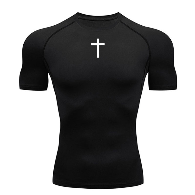 Men's Compression T-Shirt Sports Short Sleeve Running Quick Dry T-Shirt