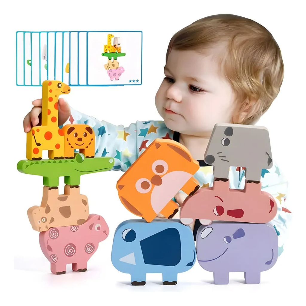 Brinquedo Para Bebê Empilhar Animais Montessori 2 Anos, 3 A nos - Educativocce Pedagógico