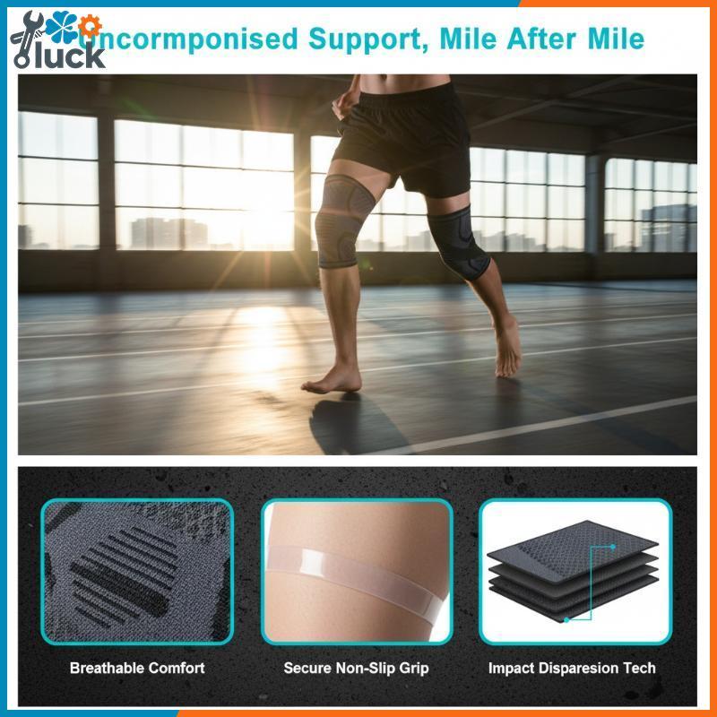 LTBR Nylon Kneepression Sleeve Snug Elástico Respirável Joelheira Para Correr Basquete Academia Entusiastas Esportivas ~