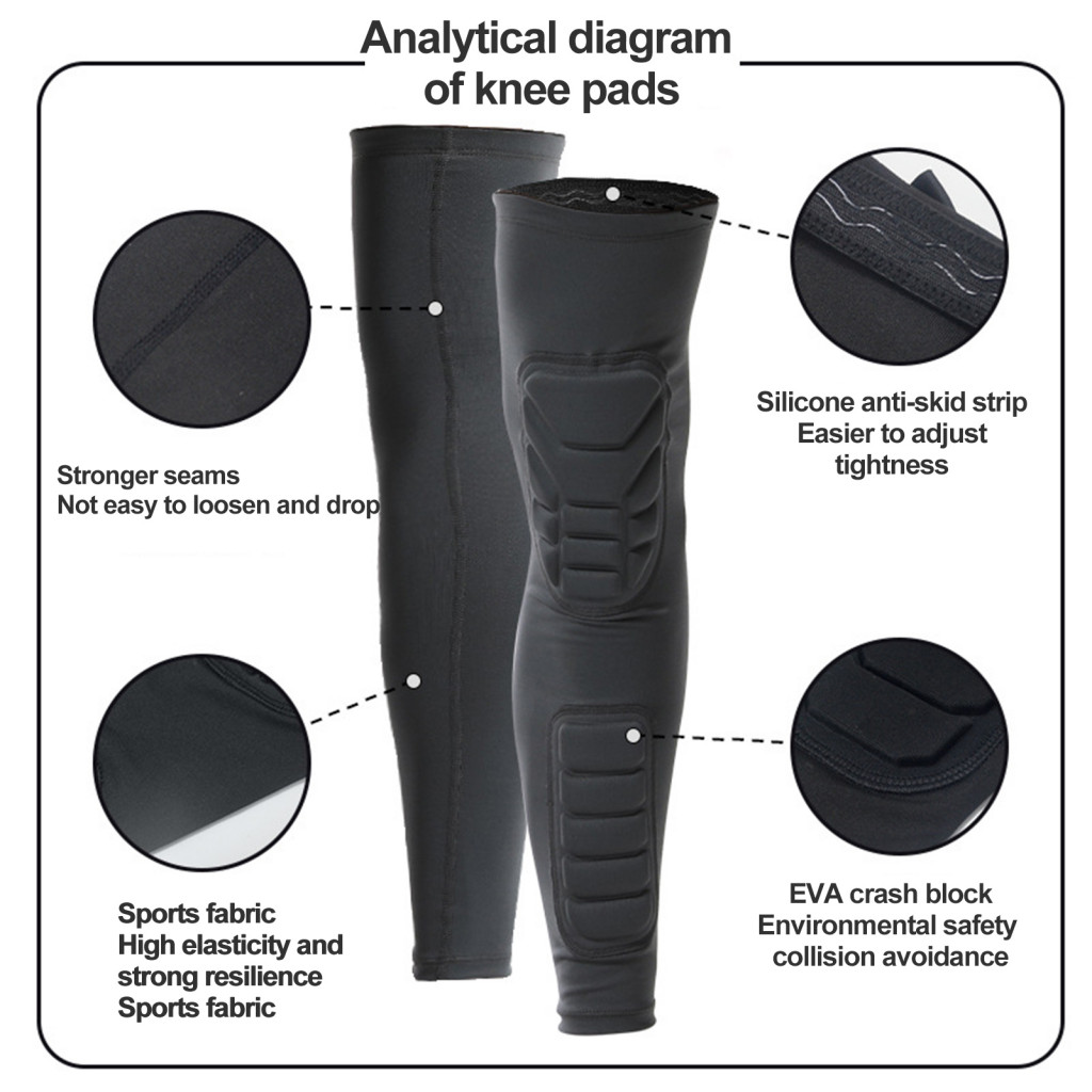 Sports Knee Pads Shock-absorbing Shin Guards 1pc Pad Guard High Elastic Breathable Impact Resistant Sleeve Protective Fo