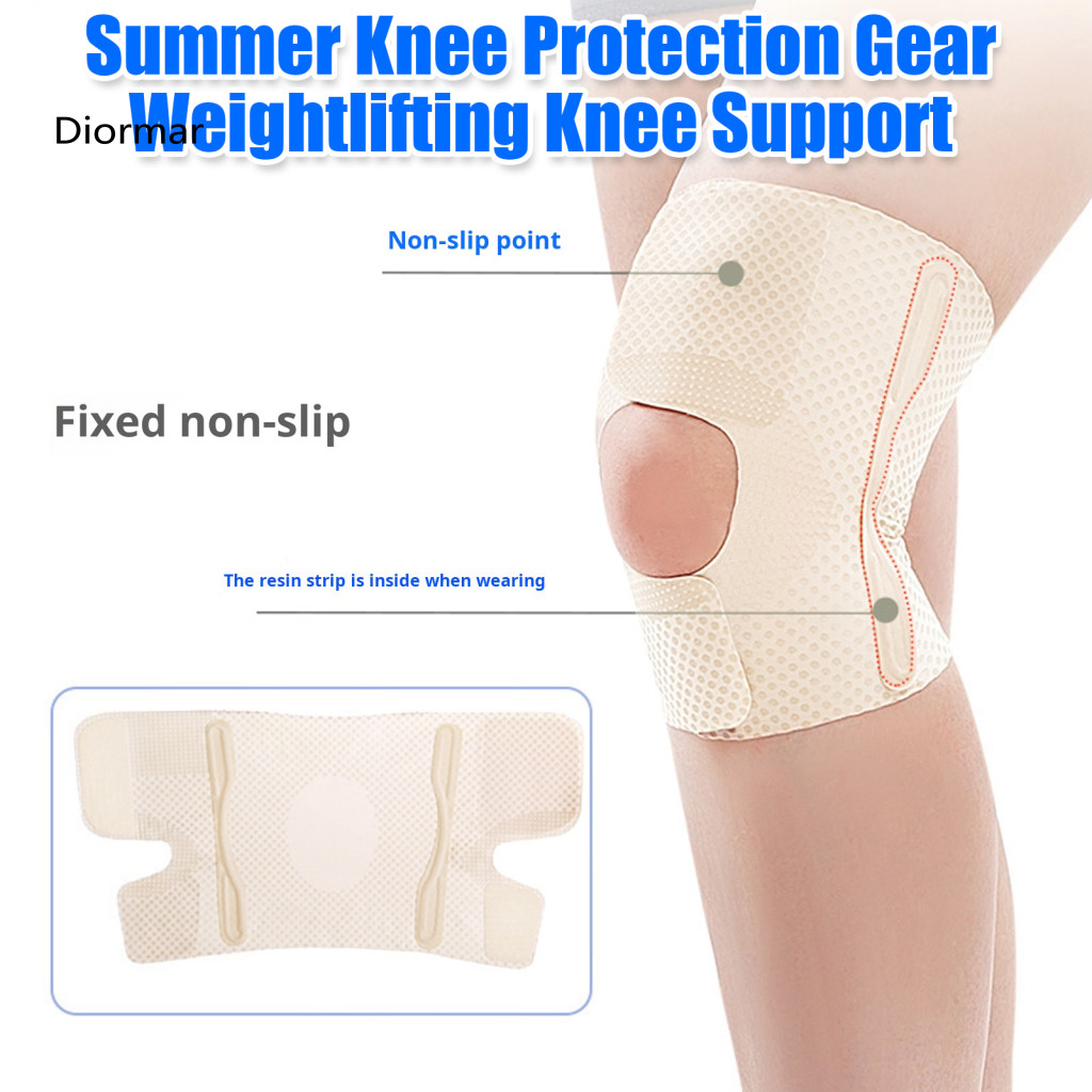 Summer Knee Protection Gear Patella Pad Unisex Ultrathin Sleeve with High Elasticity Fabric Breathable Sports Compressio