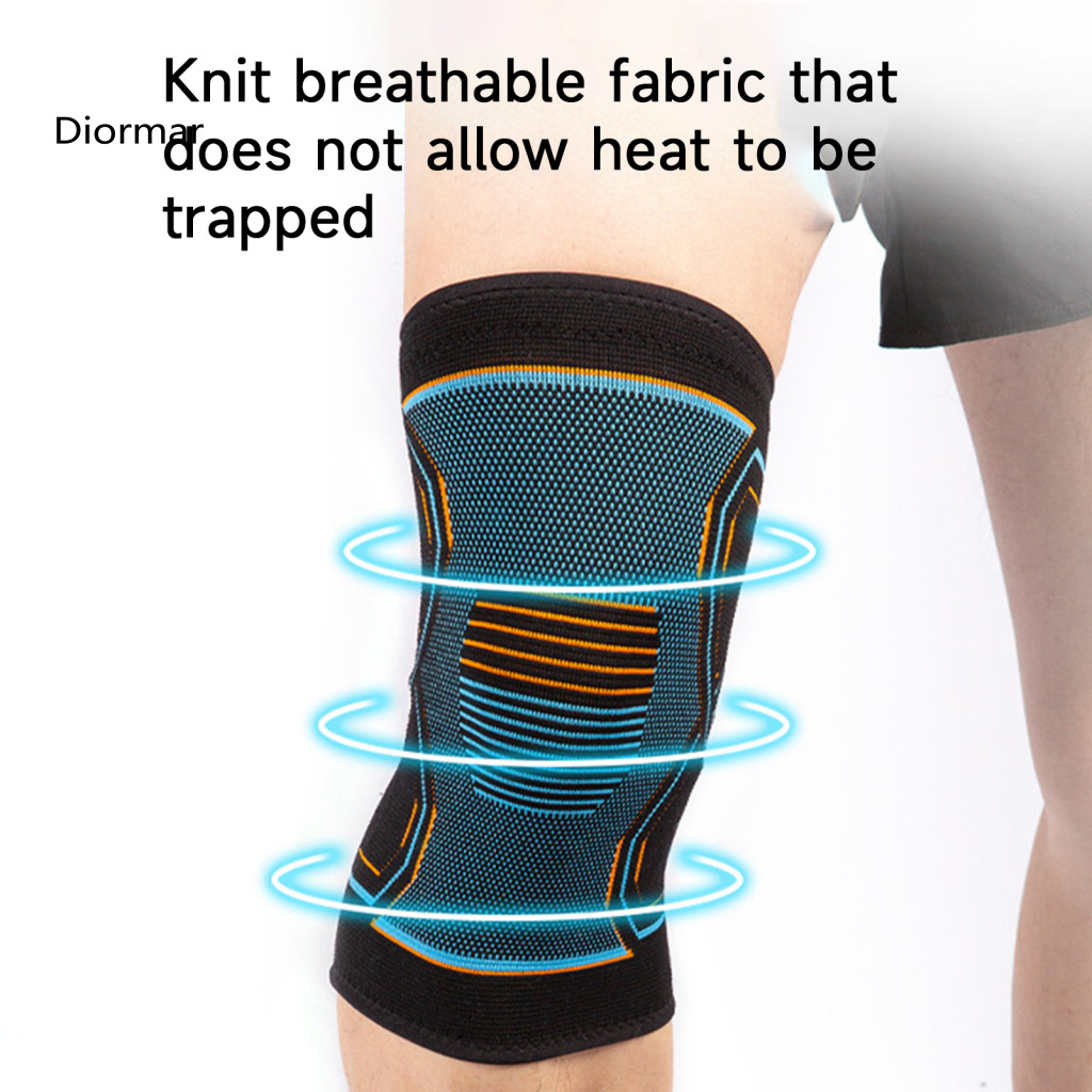Knee Guard Elastic Woven Pad Soft Brace Compression Sleeve Breathable Non-slip Support Wear-resistant Protector for Spor