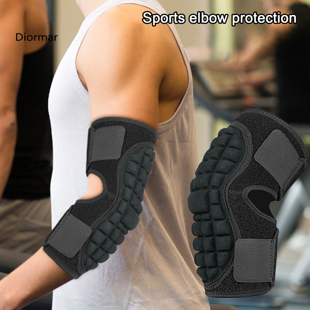 Pain Relief Elbow Support Guard Compression Sleeve with Fastener Tape – Soft Breathable Thickened Padding for and for