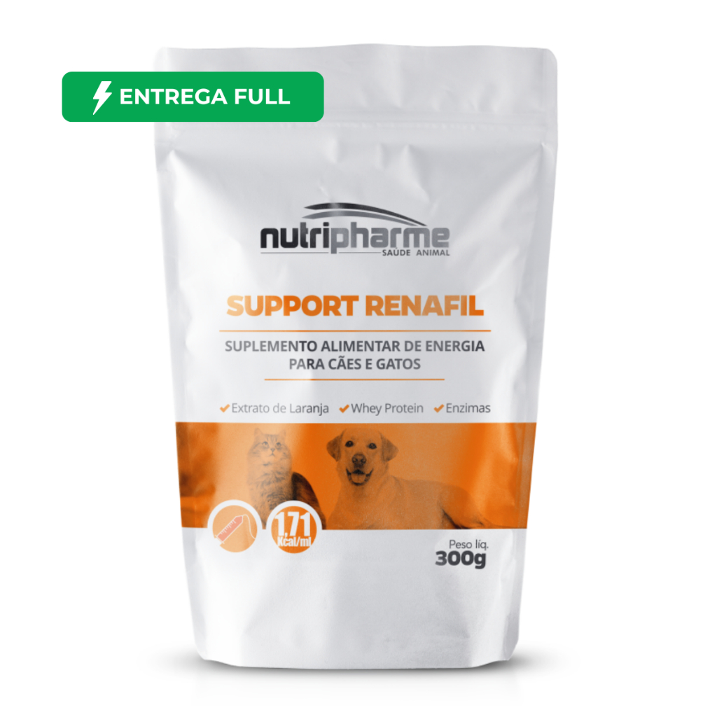 Support Renafil 300g Suplemento Hipercalórico Nutripharme Cães e Gatos