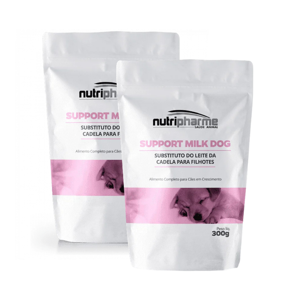 Kit 2 Support Milk Dog Cães Filhotes Substitui Leite Materno 300g