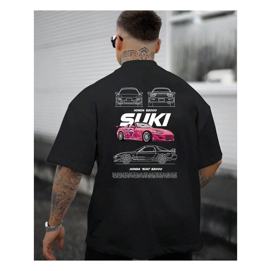 Camiseta Básica Velozes Furiosos 2 Suki Carro Vintage Paul S2000 Devon Retro Aoki