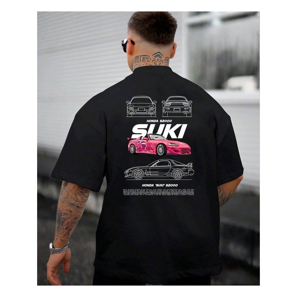 Camiseta Básica Velozes Furiosos Suki Carro Vintage Paul S2000 Devon Retro Aoki Envio Rapido