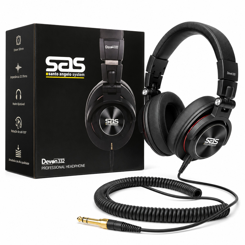 Fone De Ouvido Headphone Over Ear Sas Devon 332 Santo Angelo