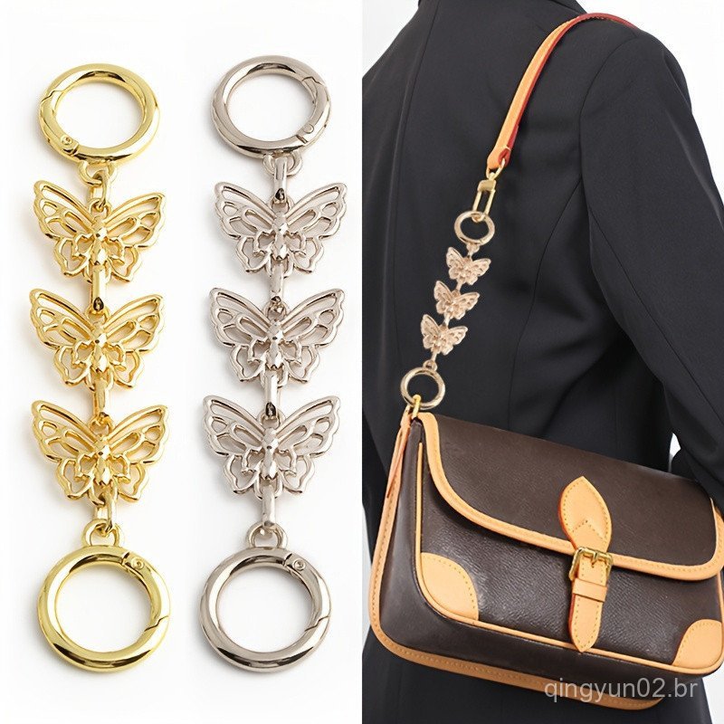 1PC Borboleta Carteira Extensão Corrente Feminina Crossbody Saco Com Bolsa Alça De Ombro DIY Metal Colar