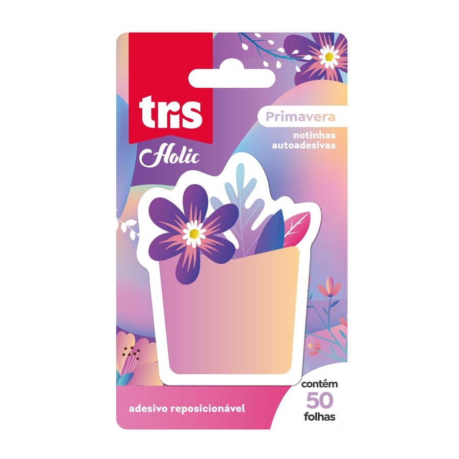 Notas Autoadesivas Primavera Holic Garden  Cart C/ 50 Fls  Tris