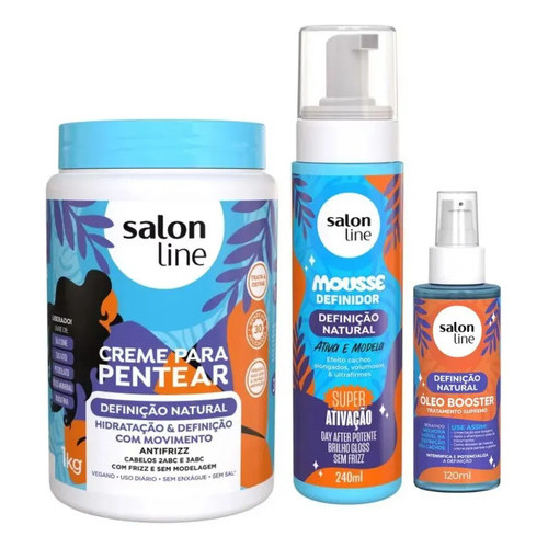 Kit Salon Line Definiçao Natural Creme1kg+mousse+oleo 120ml