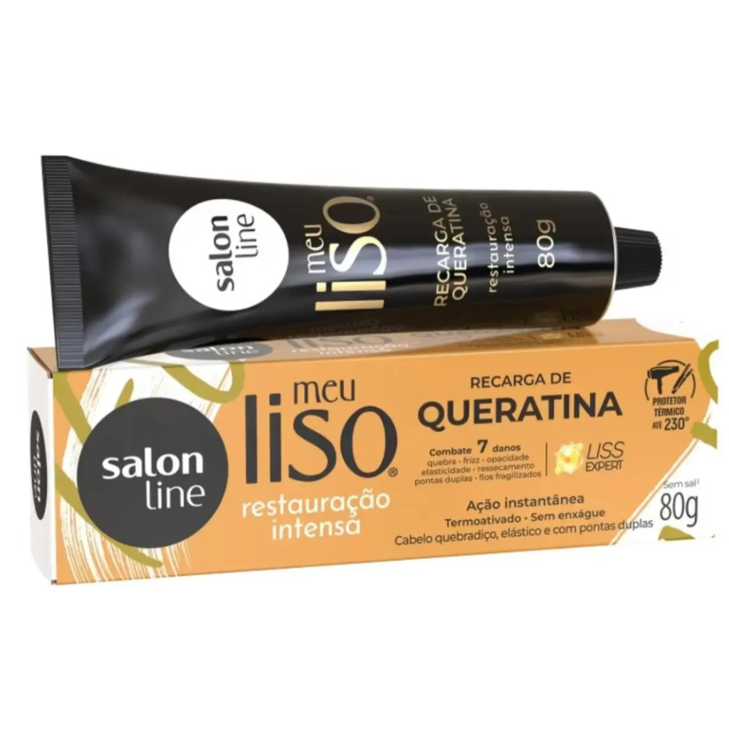 Recarga de Queratina Meu Liso Salon Line Restauração 80g