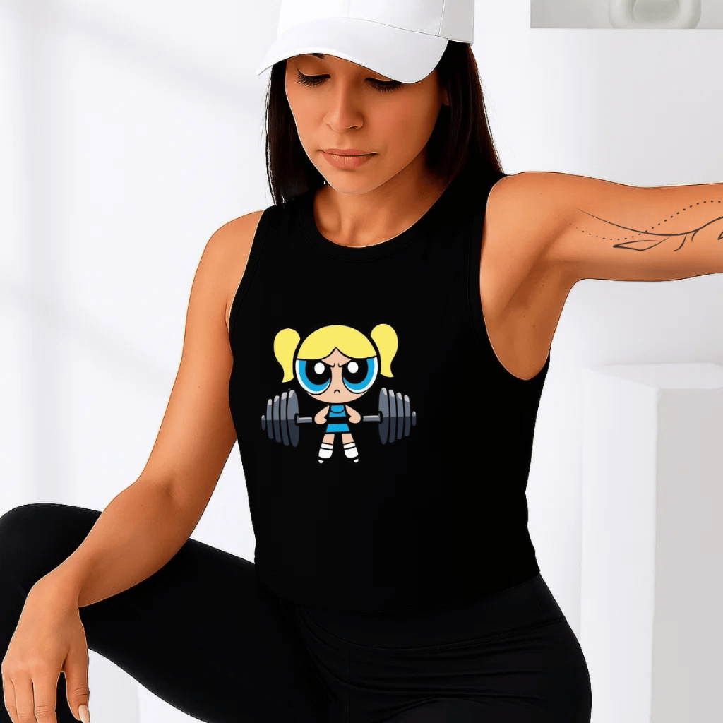 Regata Feminina Estampada Camiseta Cavada Lindinha 100% Algodão Premium Verão Academia Treino Gym