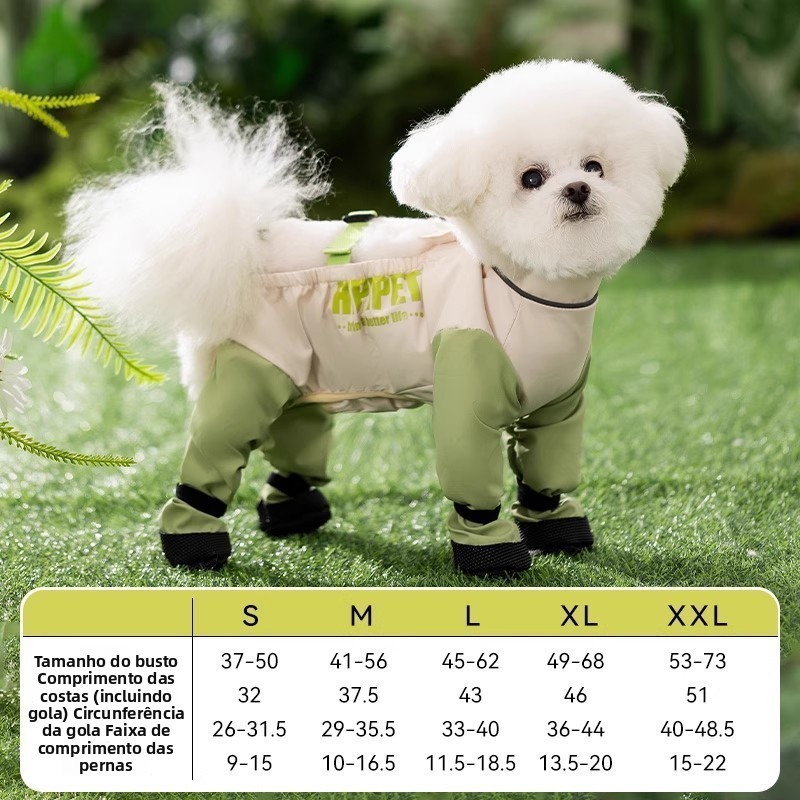 Cachorro andando all-Match roupas para animais de estimação primavera verão quatro pernas com tudo incluído passeio anti