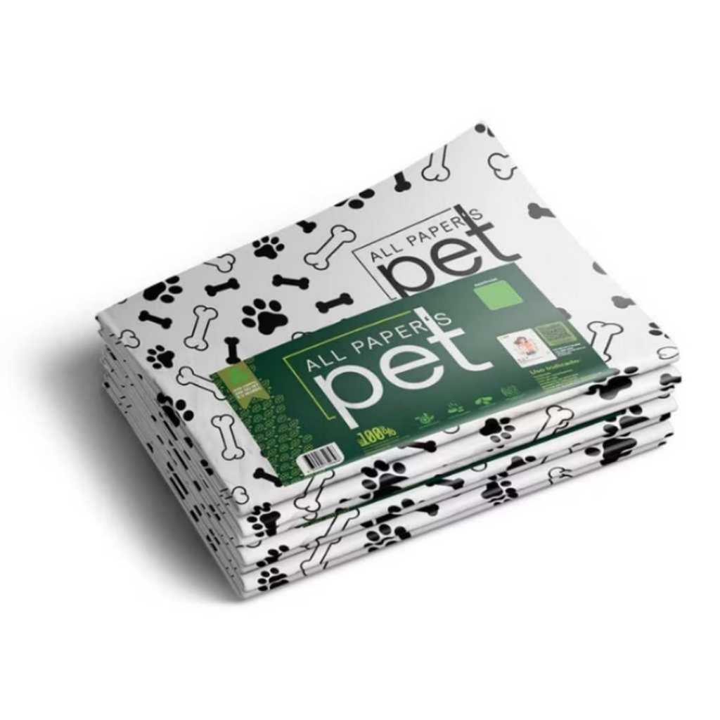 Jornal Papel Pet All Papers Tapete Pet Biodegradável FOLHAS GRANDES 64 ×58