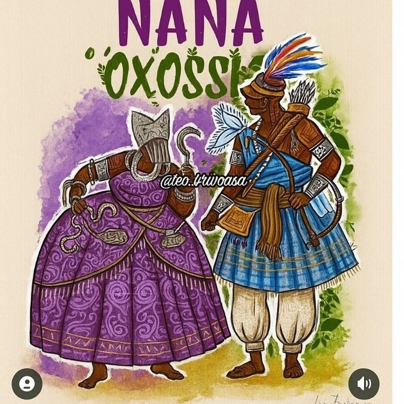 Quadro Decorativo Nana e Oxossi