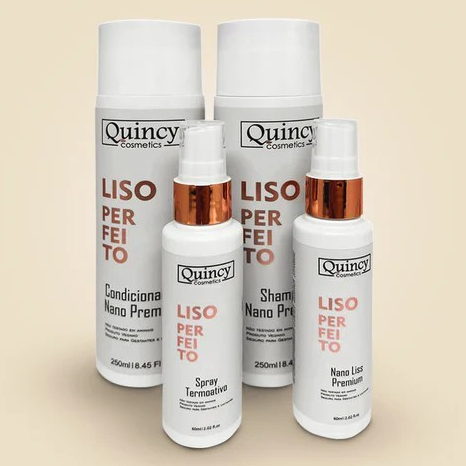 KIT SHAMPOO + CONDICIONADOR 250ml + SPRAY TERMOATIVO + SPRAY NANO LISS 60ml LISO PREMIUM  1034-C2