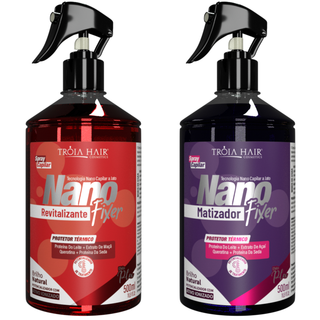 KIT NANO FIXER REVITALIZANTE + MATIZADOR – REVITALIZAÇÃO E MATIZAÇÃO PARA CABELOS LOIROS E DESCOLORIDOS
