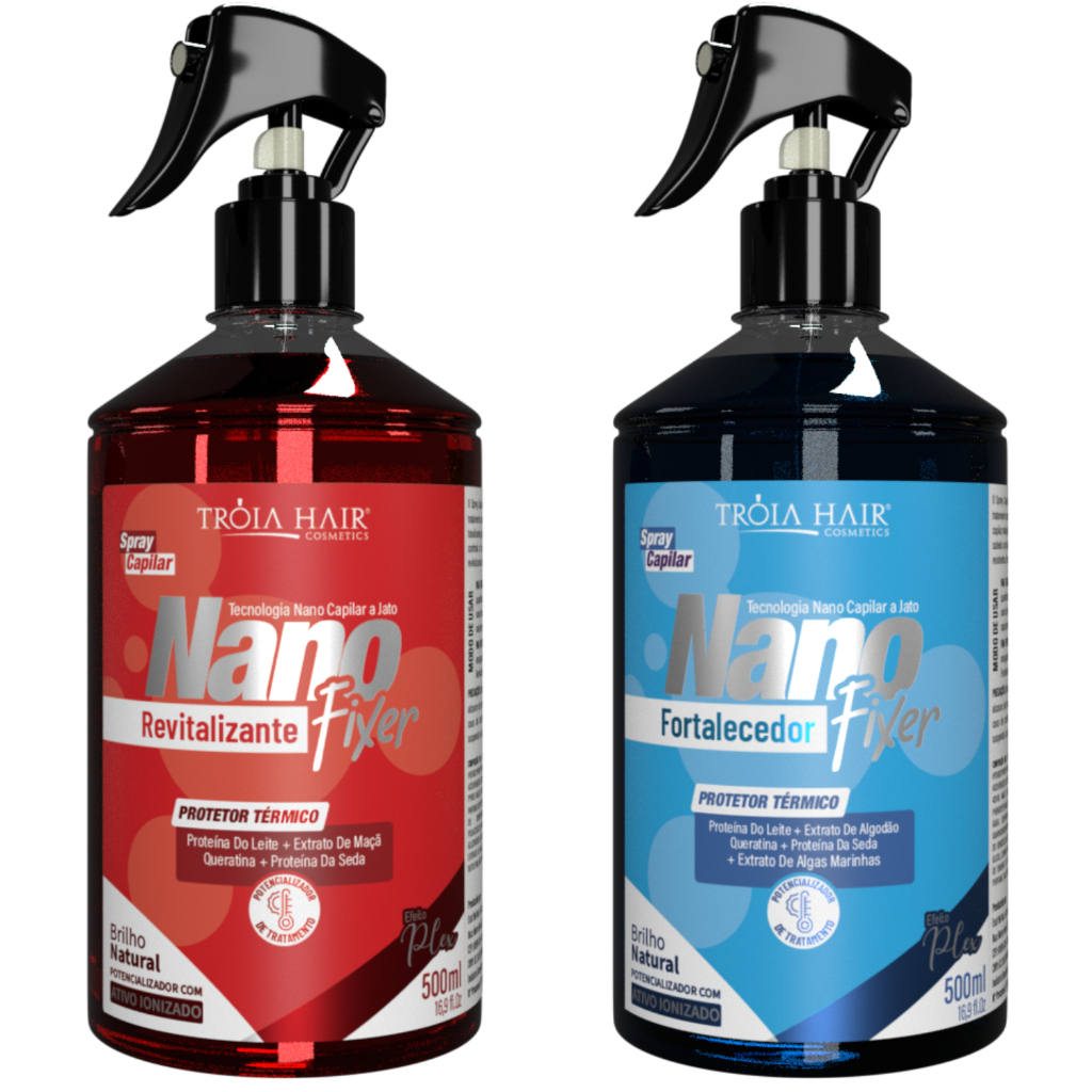 KIT NANO FIXER REVITALIZANTE + FORTALECEDOR – REVITALIZAÇÃO E FORTALECIMENTO PARA CABELOS DANIFICADOS