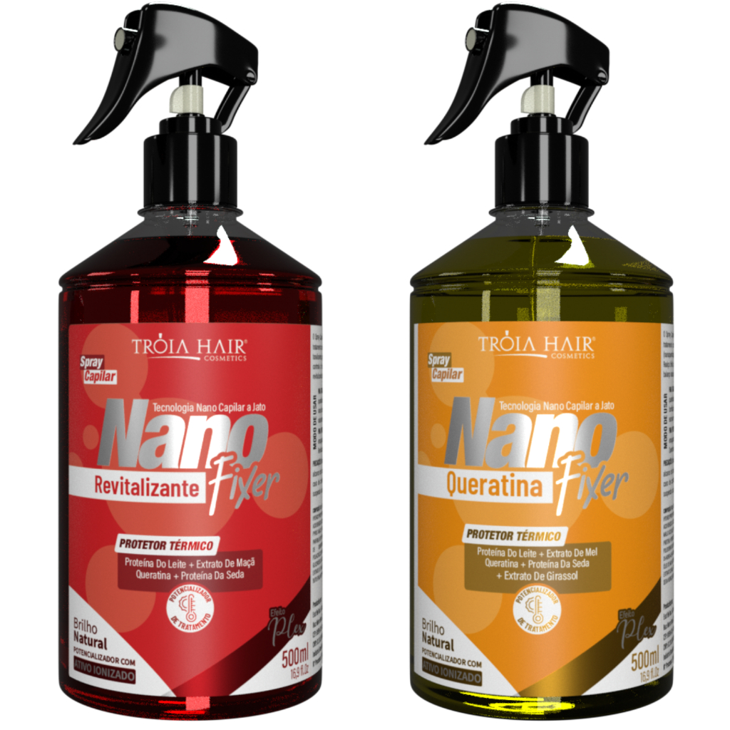 KIT NANO FIXER QUERATINA + REVITALIZANTE – RECONSTRUÇÃO E REVITALIZAÇÃO PARA CABELOS DANIFICADOS