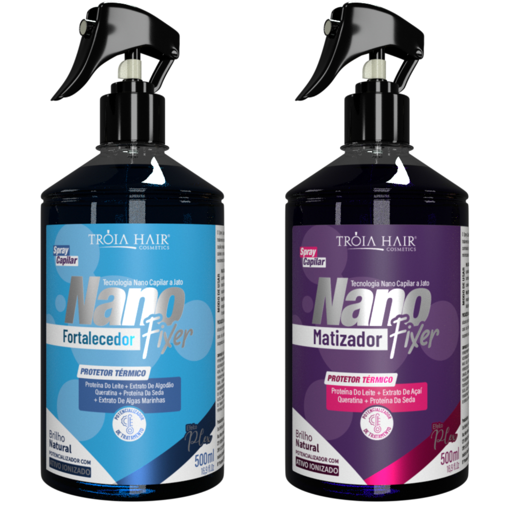KIT NANO FIXER FORTALECEDOR + MATIZADOR – FORTALECIMENTO E MATIZAÇÃO PARA CABELOS LOIROS E DESCOLORIDOS