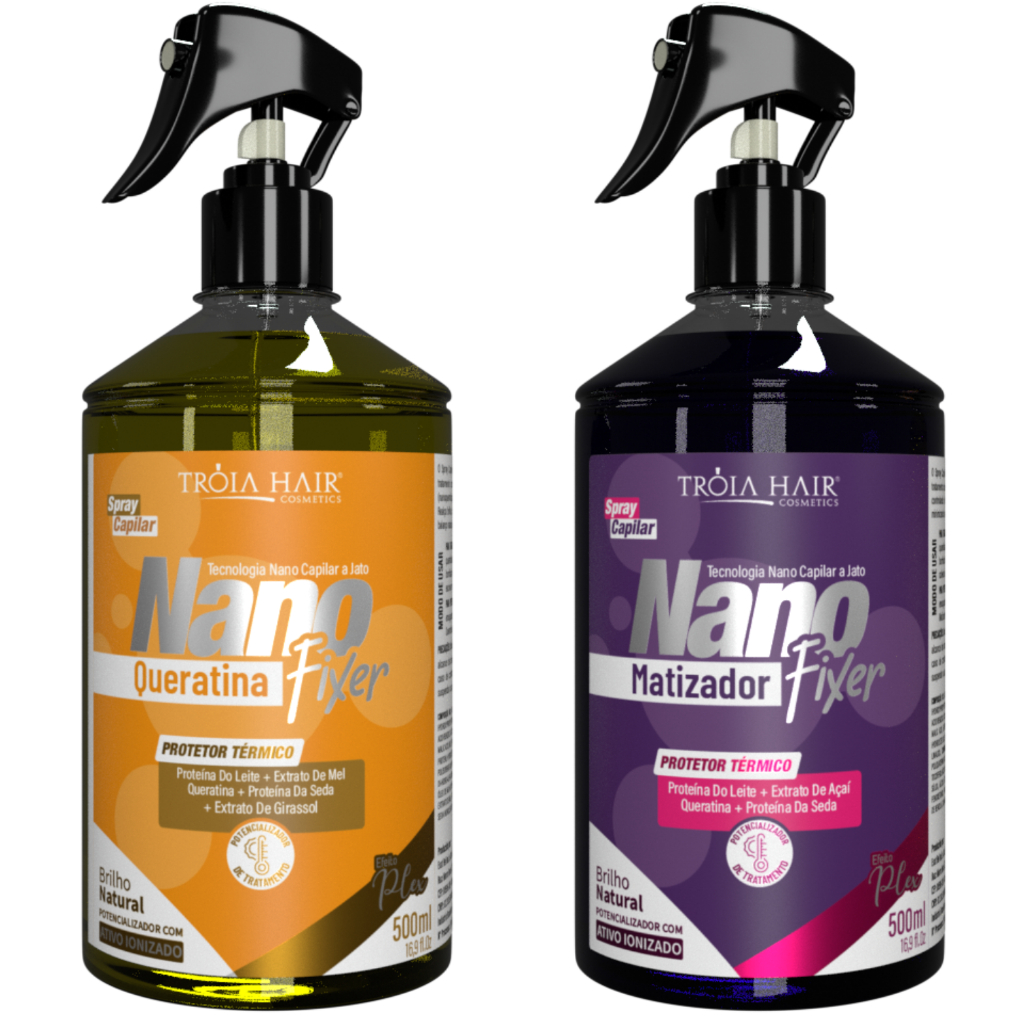 KIT NANO FIXER QUERATINA + MATIZADOR – RECONSTRUÇÃO E MATIZAÇÃO PARA CABELOS LOIROS E DESCOLORIDOS
