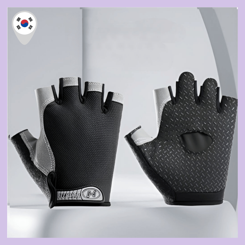 [VURION] Luvas De Meio Dedo Progress Fitness Grip Enhanced Riding Workout Preto