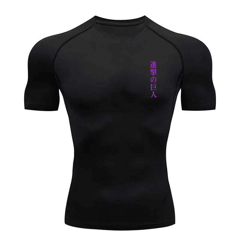 Camiseta Compressão Treino‎ Attack On Titan Streetwear Gym