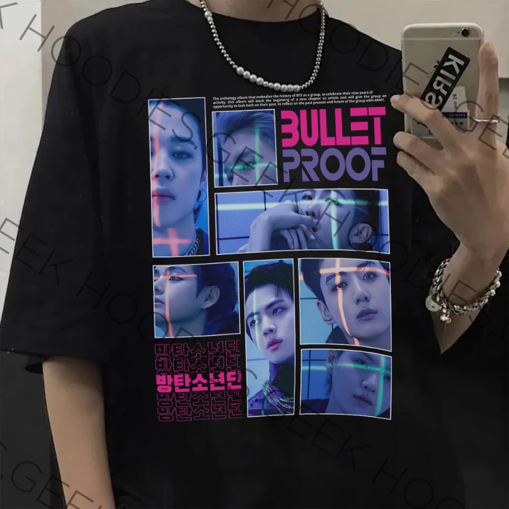 Camiseta Basica Algodao Bts Bullet Proof Album Bangtan Boys Kpop Unissex 10
