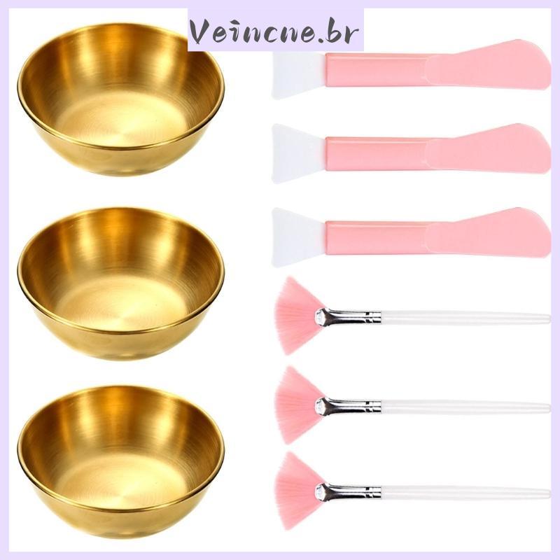 VEI Professional Face Massage Bowl Conjunto De Suprimentos Para Esteticista Escova Facial