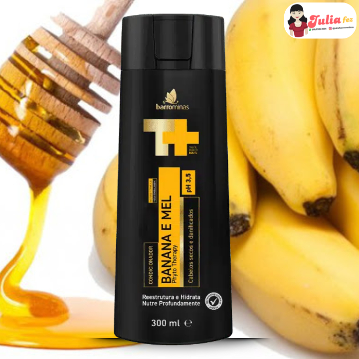 Condicionador Barrominas Banana e Mel, Pró Vitamina B5 Phito Therapy 300ml