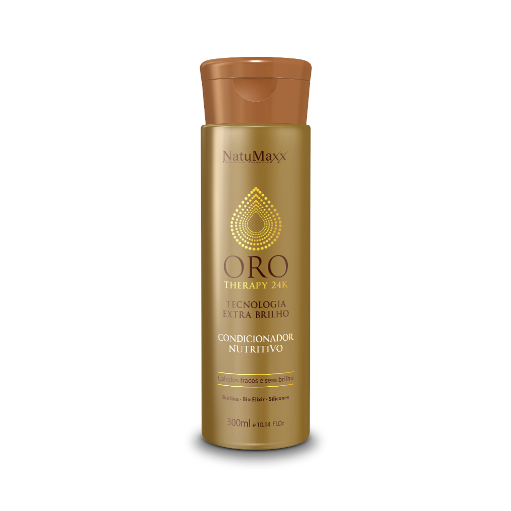 Condicionador Nutritivo Oro Therapy 24K Natumaxx 300ml - Nutrição e Brilho com Biotina e Silicone