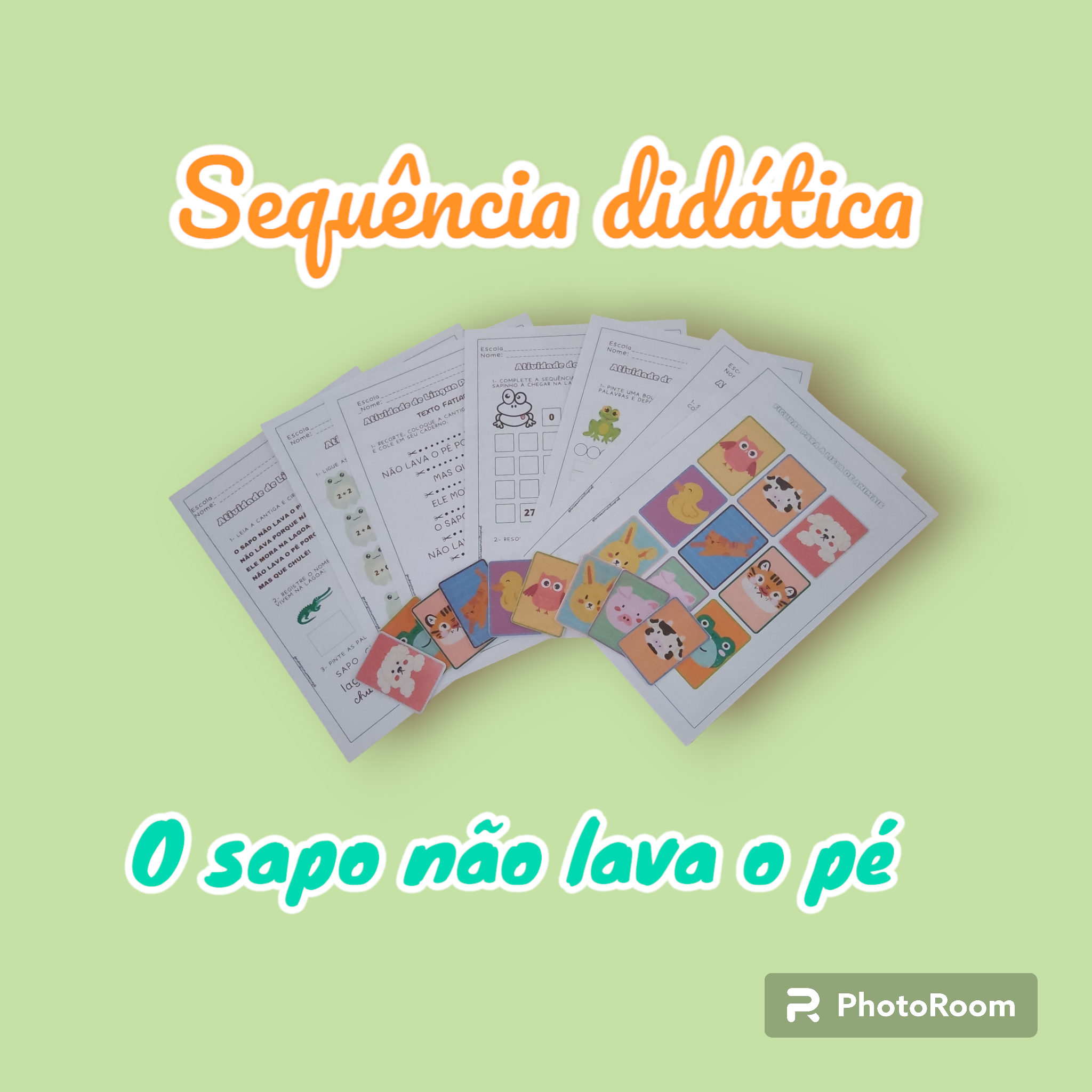 Atividades/ sequência didática com a cantiga O sapo não lava o pé