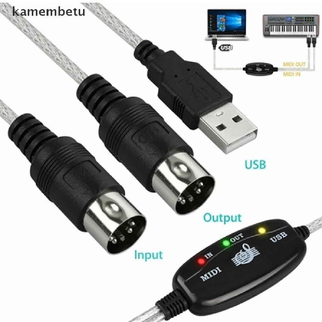 USB IN-OUT MIDI Cabo Conversor De PC Para Teclado De Música Adaptador De