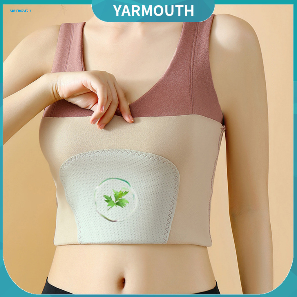 High Elasticity Tank Top Seamless Slim Fit Vest Winter Women Thermal V Neck Velvet Wear with Chest Pads Elastic Bottomin