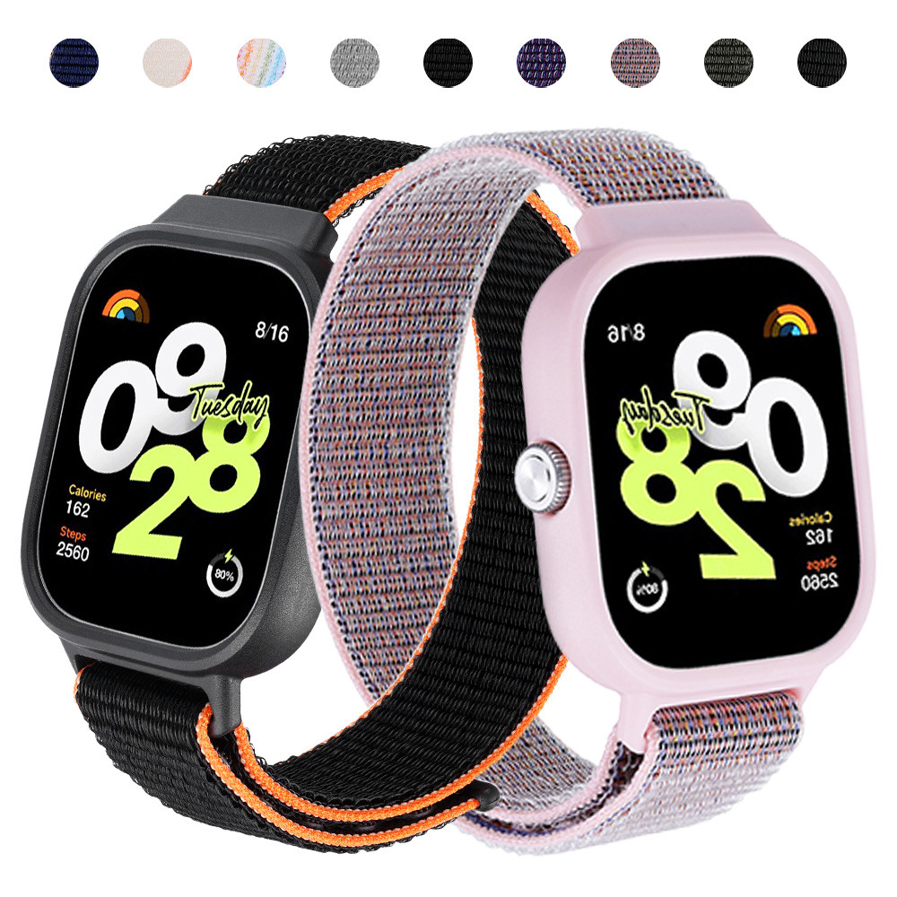 Capa De TPU 2 Em 1 + Pulseira De Nylon Para Redmi Watch 4 Anti Gores Protetora De Tela Esportiva Ajustável De Substituiç