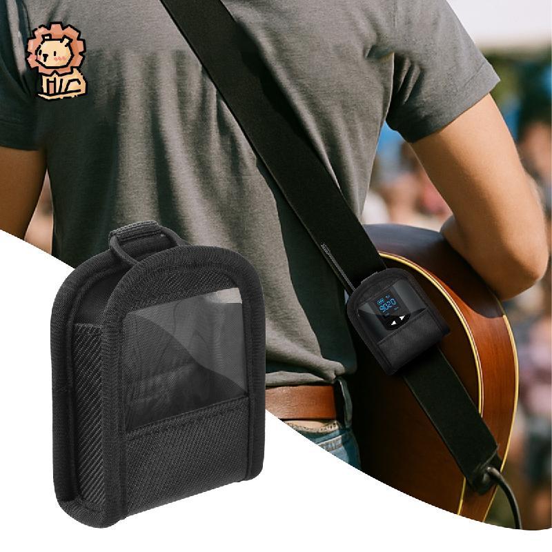 Bolsa Transmissora Bodypack Sem Fio De Transporte De Nylon Com TPU Transparente/Janela De Exibição/Alça Antiderrapante F