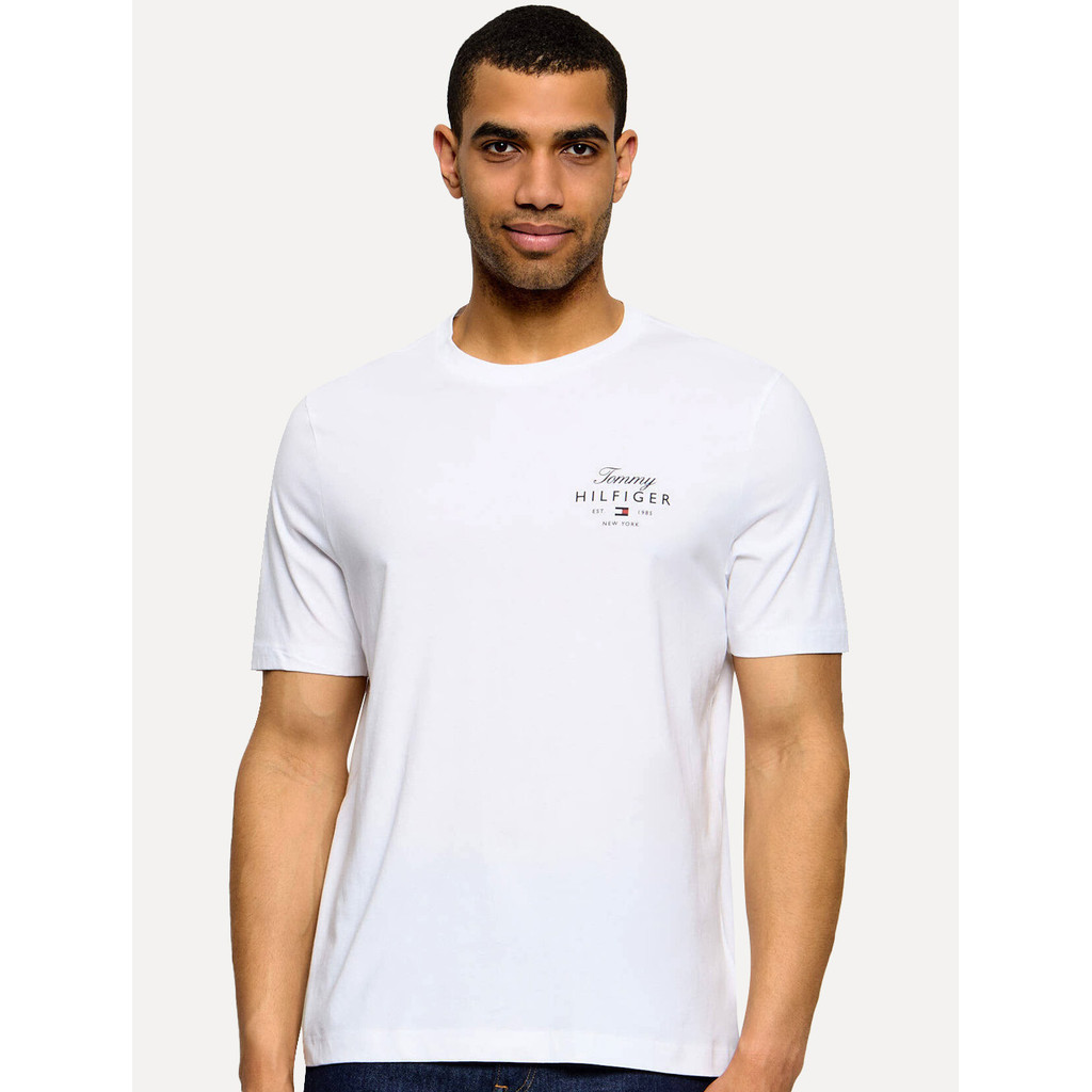 Camiseta Tommy Hilfiger Masculina Brand Love Signature Logo Branca