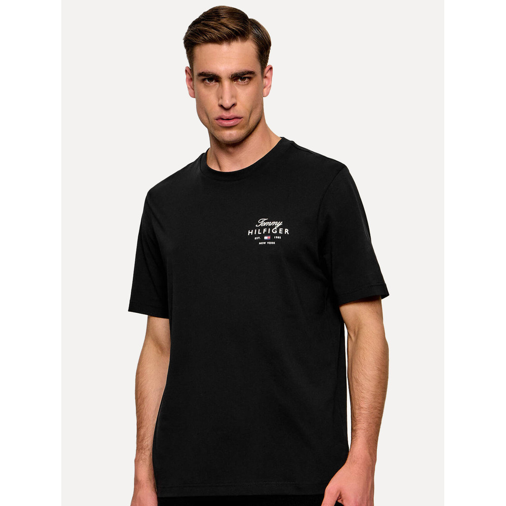 Camiseta Tommy Hilfiger Masculina Brand Love Signature Logo Preta