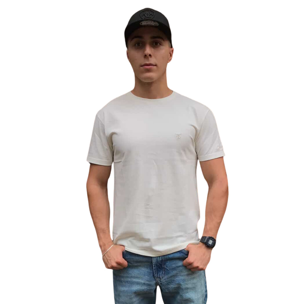 Camiseta Brand Westren Creme Logo Bege