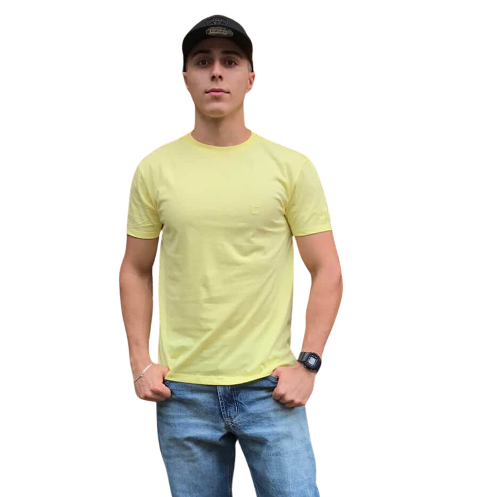 Camiseta Brand Western Amarelo Logo Amarelo
