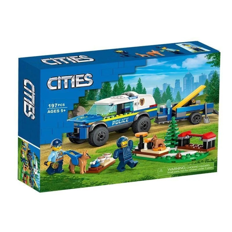 Compatível Com Blocos De Construção Da Série City Mobile Police Dog Training Lot 60369 Brinquedo Montado Cre