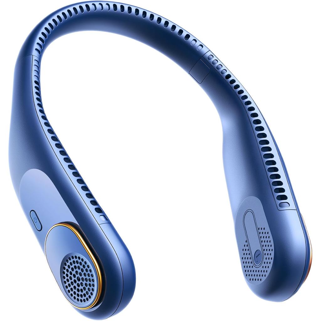 SWEETFULL Portable Neck Fan: 5200mAh Bladeless Personal Fan | 4 Speeds, 20H Max Runtime, No Hair Twist Quiet Wearable Fa
