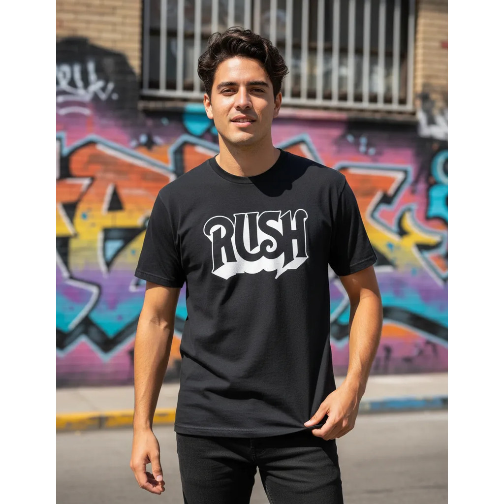 Camiseta Rush Blusa Banda de Rock Blusa Estonado Adulto Unissex MRE028 MR8019