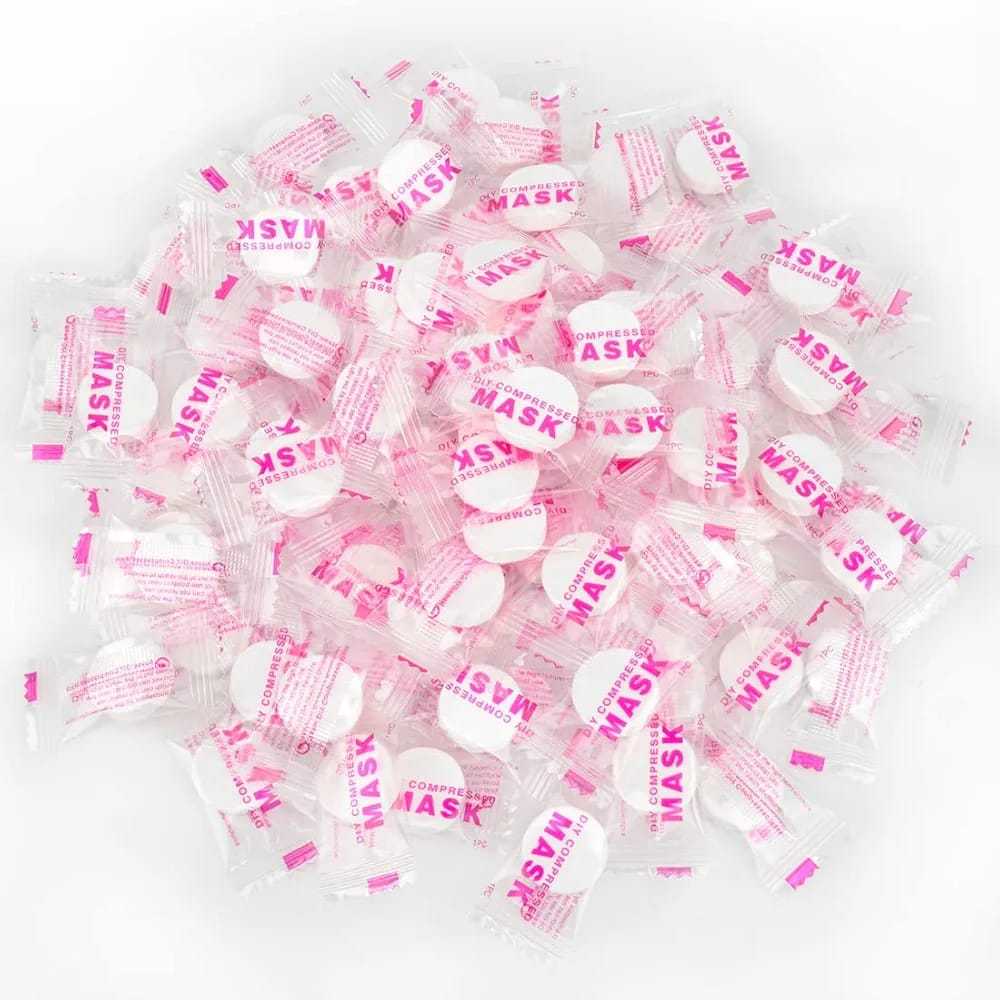 Kit 50 unidades Máscara Facial Comprimida - Kit 30 Diy Compressed Mask